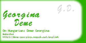 georgina deme business card